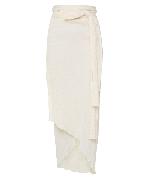 ivory cotton raw beauty sarong skirt normal