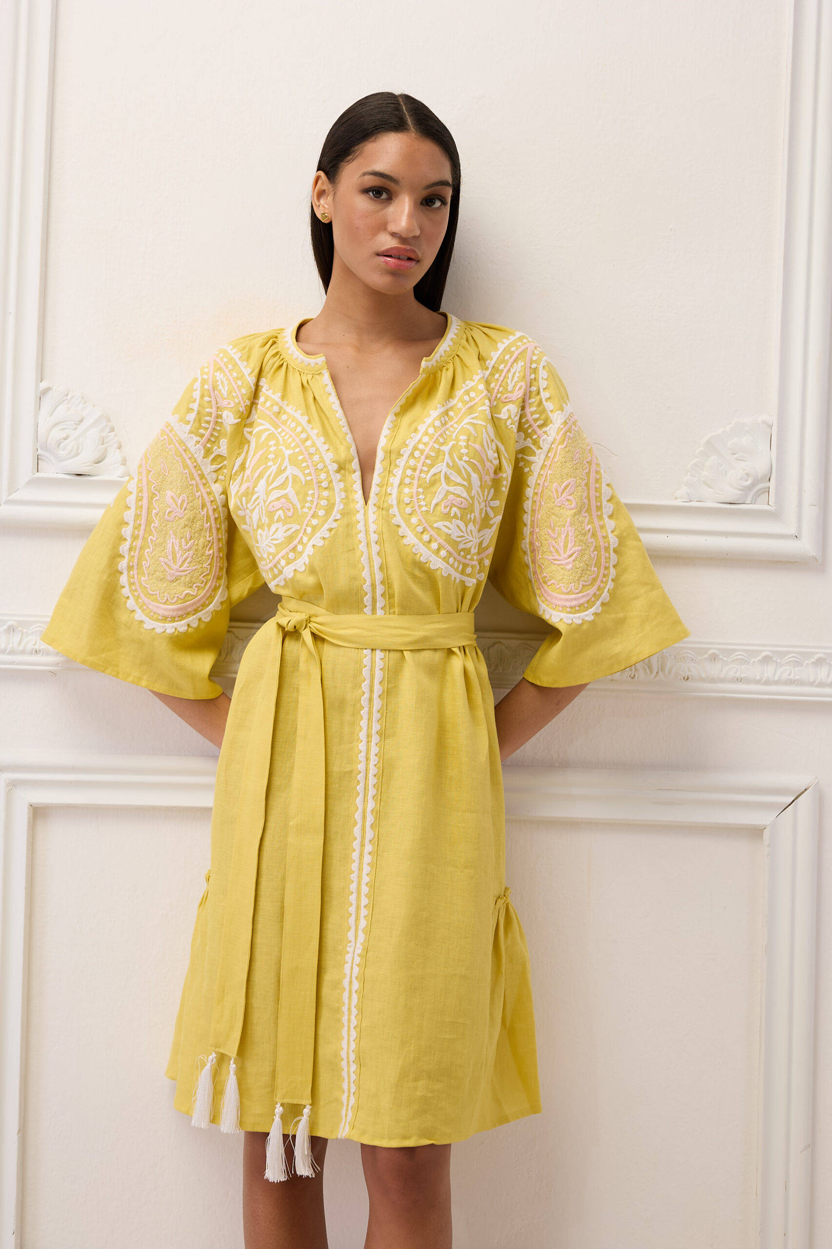 2024 10 06 etoilecoral Areti short dress yellow 2