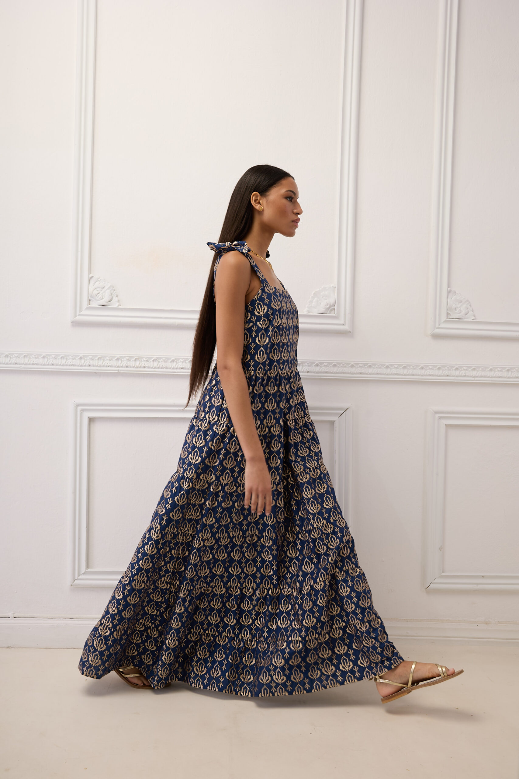 2024 10 06 etoilecoral Cannes maxi dress in midnght blue 1