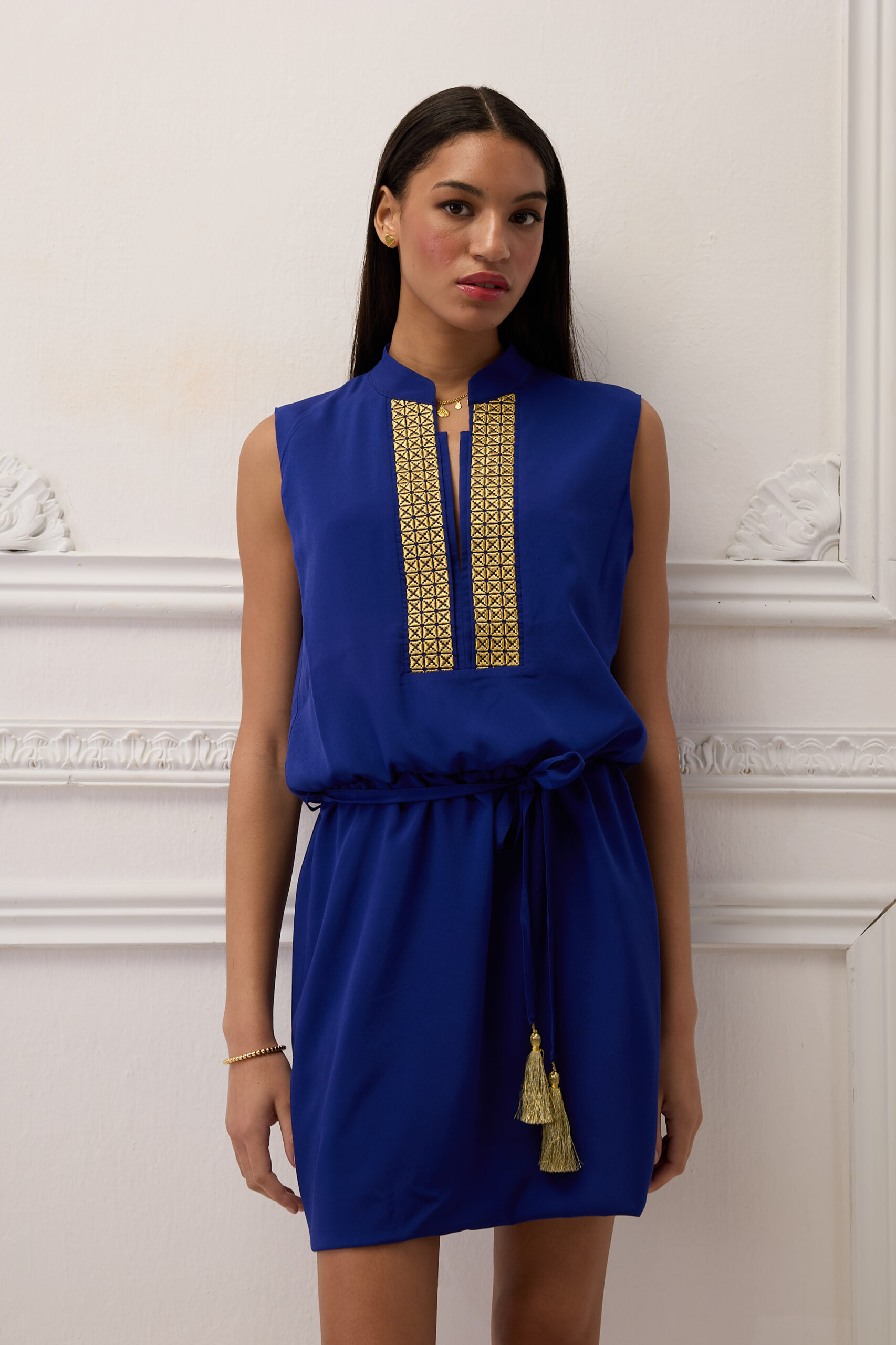 2024 10 06 etoilecoral Danae short dress in blue