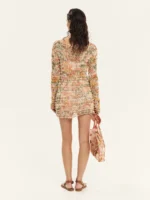 kourbela knit longsleeve mini dress