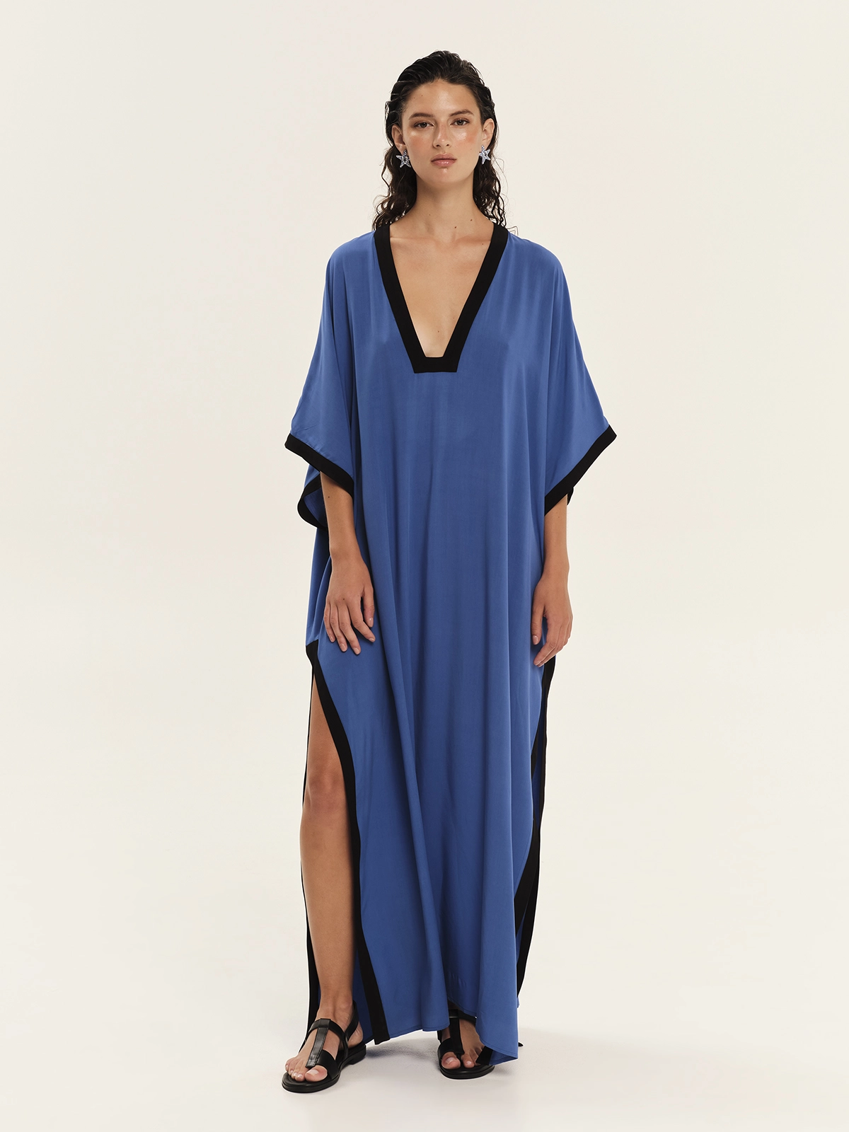 kourbela maxi tunic marine blue