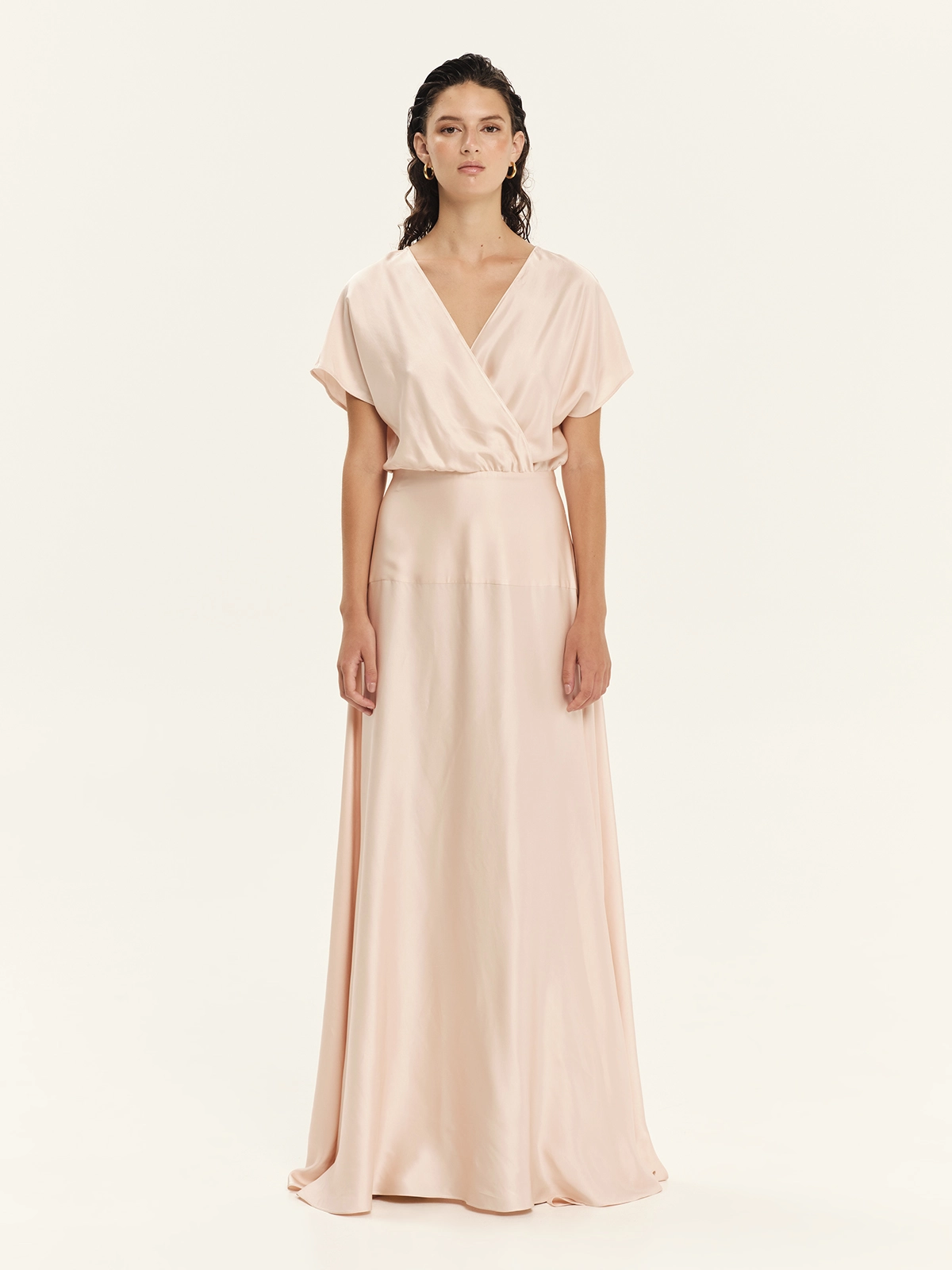 KOURBELA MAXI DRESS WITH V NECK