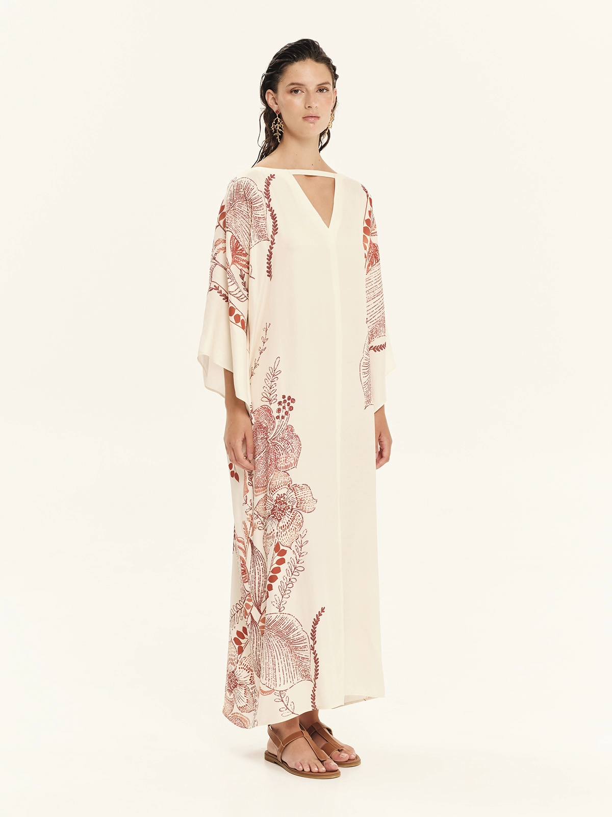 KOURBELA KAFTAN WITH KIMONO SLEEVES