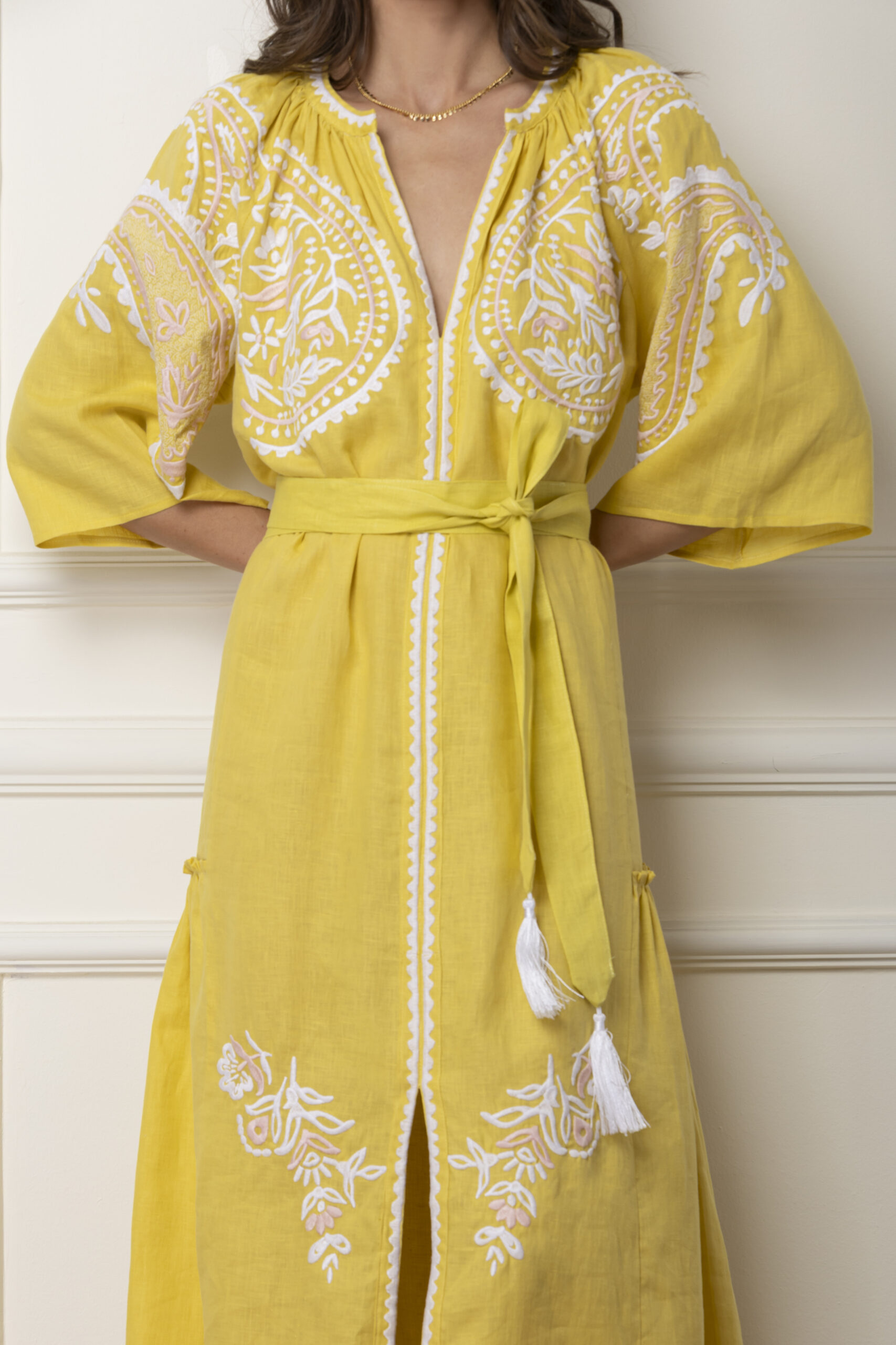Etoile Coral Areti yellow long dress
