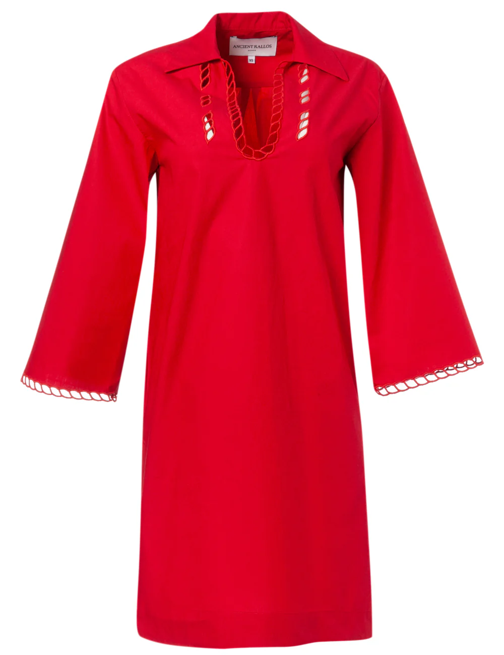 SCHINOUSA CUT-EMBROIDERED SHIRT DRESS