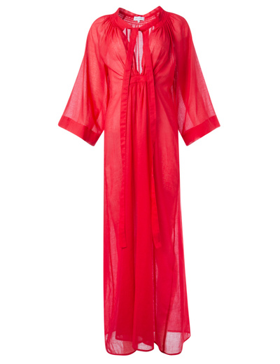 ANCIENT KALLOS LIMENI CAFTAN IN RED