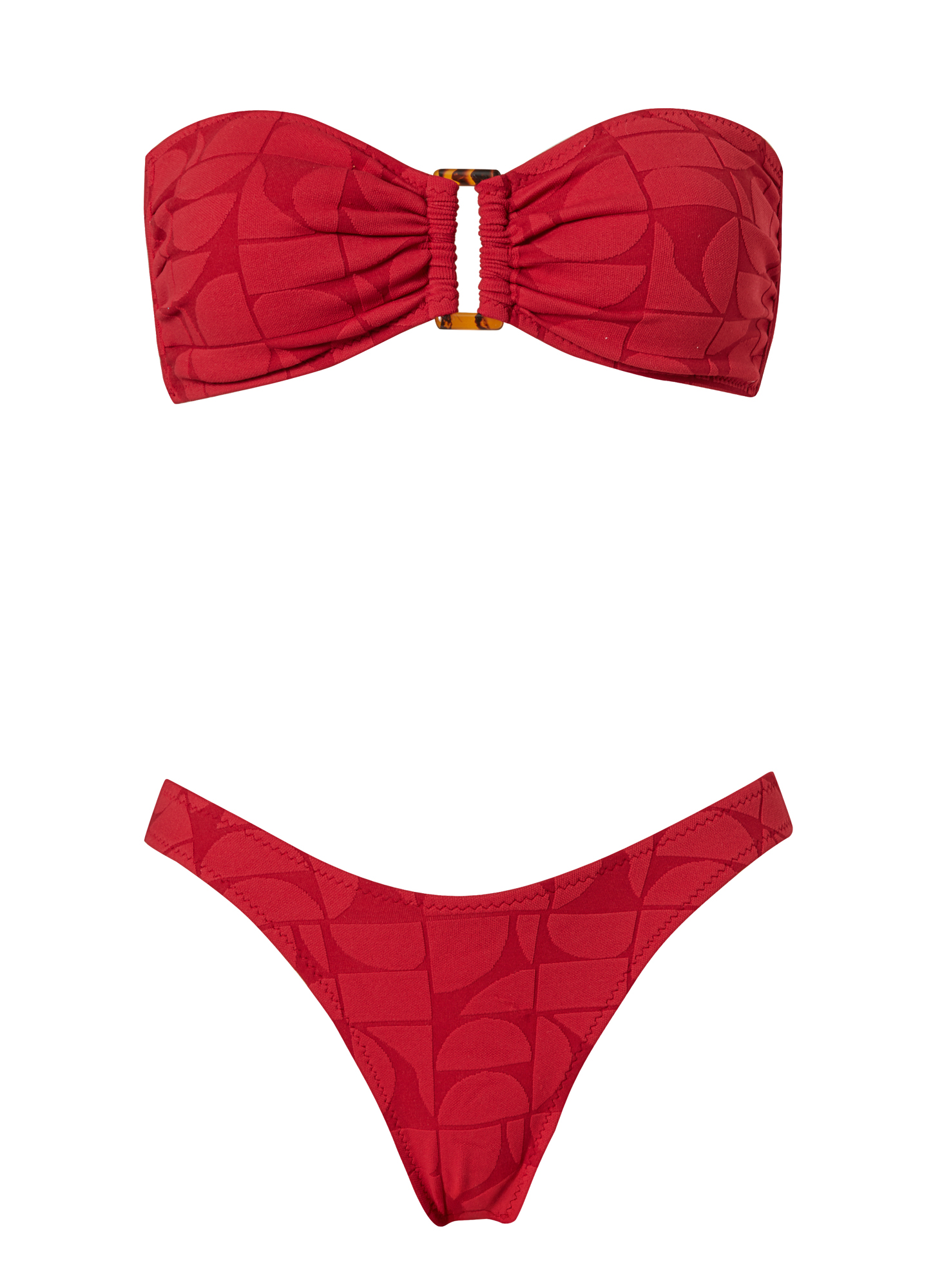 Stefania FrangistaMelita Lipstick Jacquard bikini