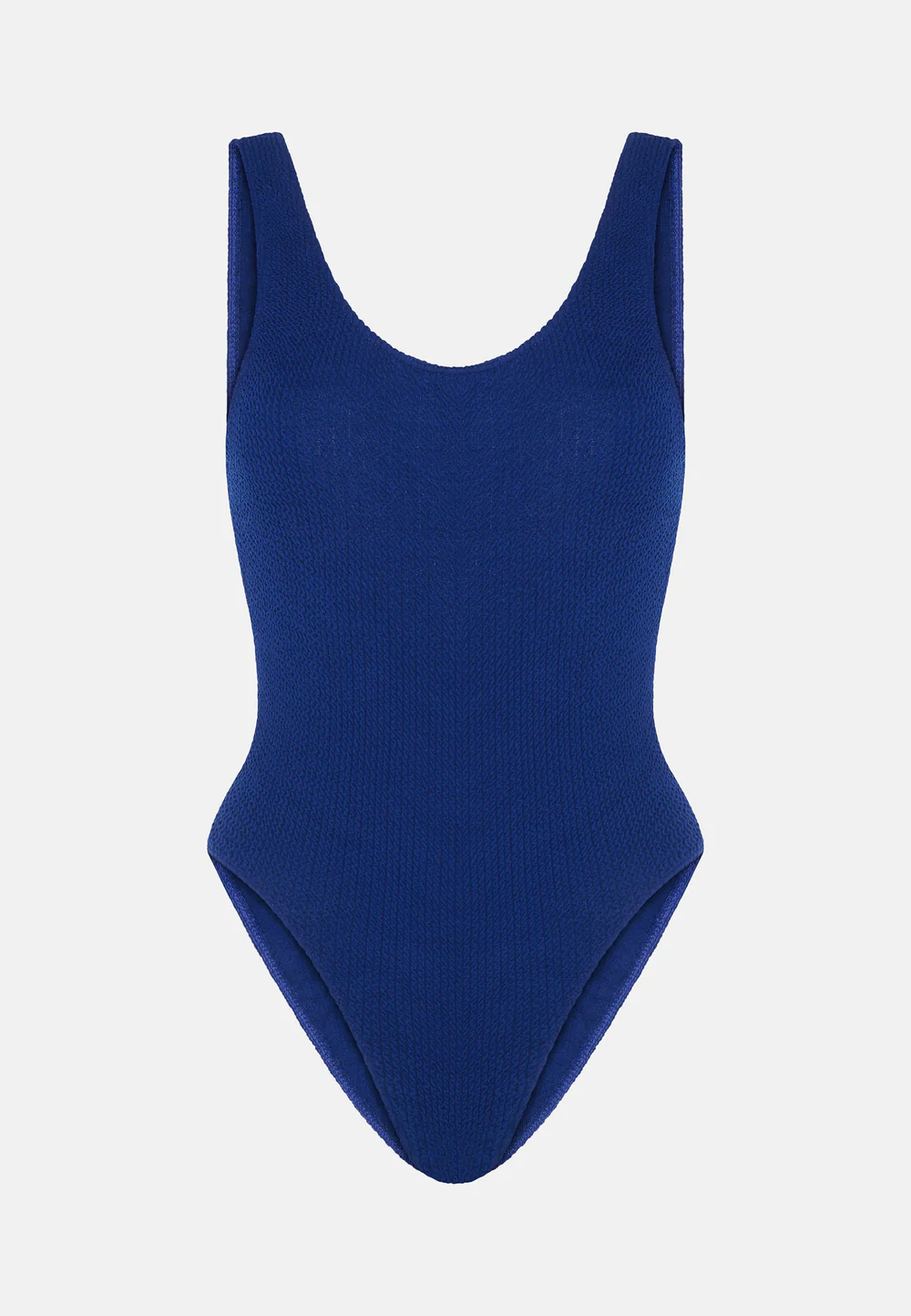 Sorbet Island Riva Blueberry deep blue one piece swimsuit scoop neck textured crinkle swimwear caprice clothing
