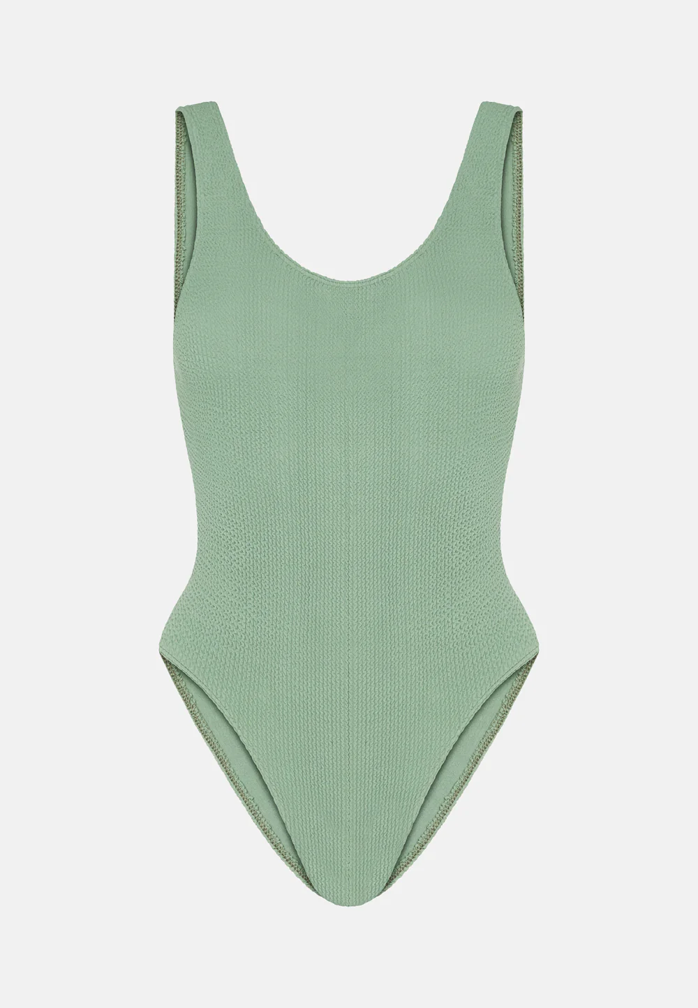 Sorbet Island Riva Mint pastel green one piece swimsuit scoop neck textured crinkle swimwear caprice clothing