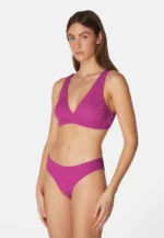 Sorbet Island Aqua Acai deep purple bikini set triangle top crinkle swimwear caprice clothing model
