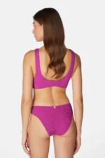 Sorbet Island Aqua Acai deep purple bikini set triangle top crinkle swimwear caprice clothing back
