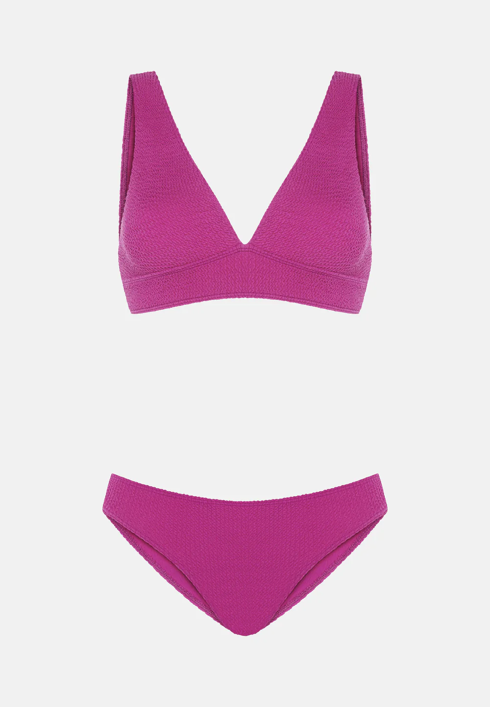 Sorbet Island Aqua Acai deep purple bikini set triangle top crinkle swimwear caprice clothing