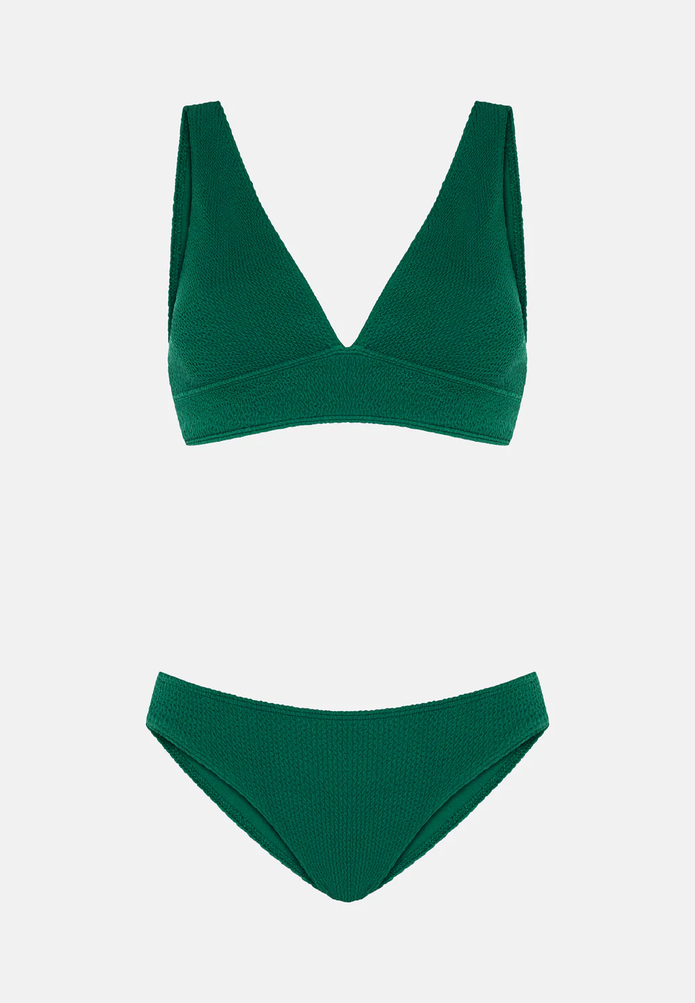 Sorbet Island Aqua Kiwi green bikini set triangle top crinkle swimwear caprice clothing