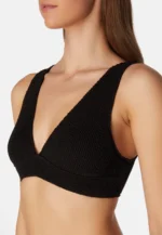 Sorbet Island Aqua Liquorice black bikini set triangle top crinkle swimwear caprice clothing TOP