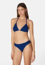 Sorbet Island Mia Blueberry triangle bikini set textured crinkle swimwear caprice clothing model