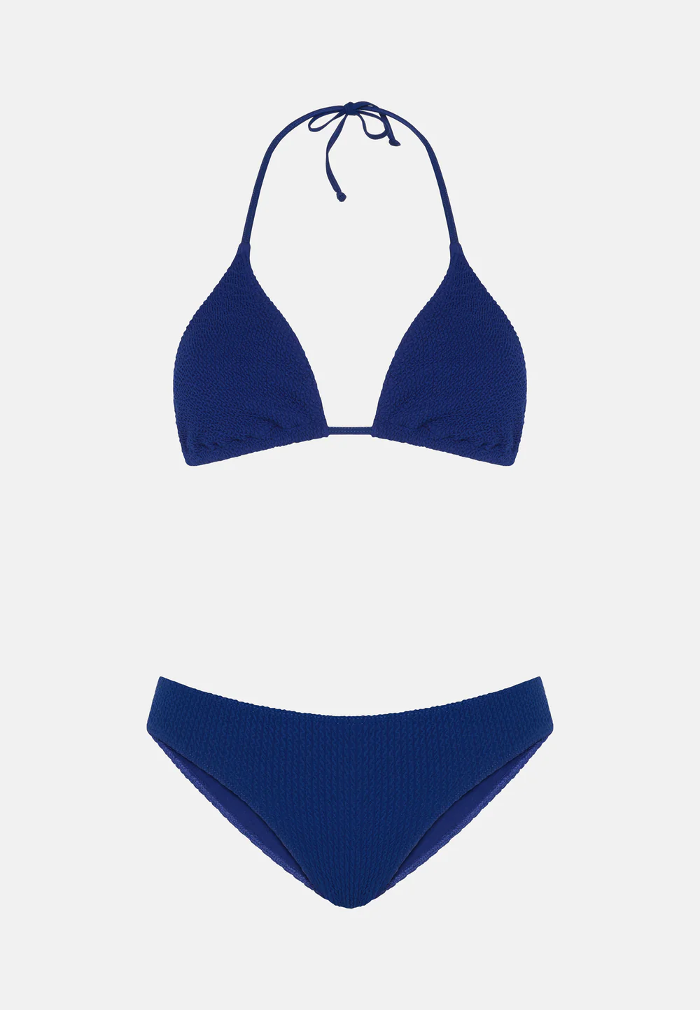 Sorbet Island Mia Blueberry triangle bikini set textured crinkle swimwear caprice clothing