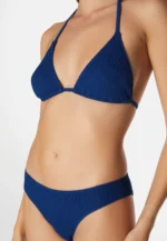 Sorbet Island Mia Blueberry triangle bikini set textured crinkle swimwear caprice clothing model