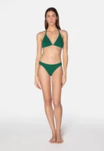 Sorbet Island Mia Kiwi  triangle bikini set textured crinkle swimwear caprice clothing model