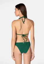 Sorbet Island Mia Kiwi  triangle bikini set textured crinkle swimwear caprice clothing back